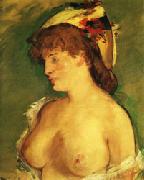 Edouard Manet Blonde Woman with Naked Breasts oil painting reproduction
